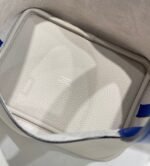 HERMES 25S PICOTIN LOCK 18 IN PEARL GRAY AND ELECTRIC BLUE CALFSKIN SILVER HARDWARE - Image 15