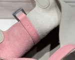 HERMES 25S PICOTIN LOCK 18 IN PINK AND LIGHT GRAY CALFSKIN SILVER HARDWARE - Image 17