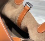 HERMES 25S PICOTIN LOCK 18 IN BURNT ORANGE AND BROWN CALFSKIN SILVER HARDWARE - Image 17