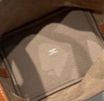 HERMES 25S PICOTIN LOCK 18 IN BURNT ORANGE AND BROWN CALFSKIN SILVER HARDWARE - Image 16