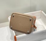HERMES 25S PICOTIN LOCK 18 IN BURNT ORANGE AND BROWN CALFSKIN SILVER HARDWARE - Image 14