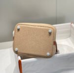 HERMES 25S PICOTIN LOCK 18 IN BURNT ORANGE AND LIGHT BROWN CALFSKIN SILVER HARDWARE - Image 14