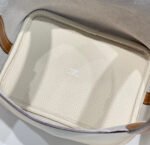 HERMES 25S PICOTIN LOCK 18 IN BURNT ORANGE AND IVORY CALFSKIN SILVER HARDWARE - Image 16