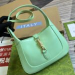GG JACKIE SMALL 28 SHOULDER BAG IN LIGHT GREEN CALFSKIN - Image 2