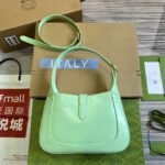 GG JACKIE SMALL 28 SHOULDER BAG IN LIGHT GREEN CALFSKIN - Image 3