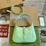 GG JACKIE SMALL 28 SHOULDER BAG IN LIGHT GREEN CALFSKIN - Image 10