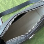 OPHIDIA MESSENGER BAG 35 IN GREY BLACK GG CALFSKIN - Image 5