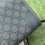 OPHIDIA MESSENGER BAG 35 IN GREY BLACK GG CALFSKIN - Image 8