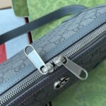OPHIDIA MESSENGER BAG 35 IN GREY BLACK GG CALFSKIN - Image 18