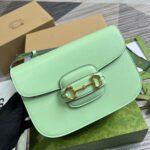 GG HORSEBIT 1955 MINI BAG 25 IN LIGHT GREEN CALFSKIN - Image 11