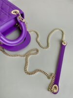 LADY 17 IN VIOLET PURPLE LAMBSKIN WITH CANNAGE PATTERN - Image 17