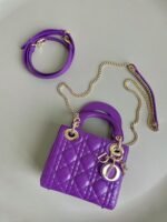 LADY 17 IN VIOLET PURPLE LAMBSKIN WITH CANNAGE PATTERN - Image 11