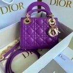 LADY 17 IN VIOLET PURPLE LAMBSKIN WITH CANNAGE PATTERN - Image 10