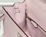KELLY 25CM IN EPSOM MAUVE SWIFT CALFSKIN SILVER HARDWARE - Image 8