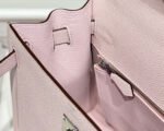 KELLY 25CM IN EPSOM MAUVE SWIFT CALFSKIN SILVER HARDWARE - Image 17