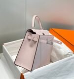 KELLY 25CM IN EPSOM MAUVE SWIFT CALFSKIN SILVER HARDWARE - Image 3