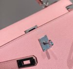 KELLY 25CM IN ROSE SAKURA SWIFT CALFSKIN SILVER HARDWARE - Image 6