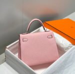 KELLY 25CM IN ROSE SAKURA SWIFT CALFSKIN SILVER HARDWARE - Image 13
