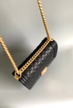 CC MEDIUM 25 BOY BAG IN BLACK LAMBSKIN GOLD HARDWARE - Image 11