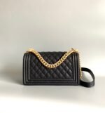 CC MEDIUM 25 BOY BAG IN BLACK LAMBSKIN GOLD HARDWARE - Image 10