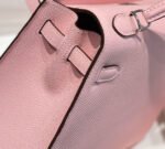 KELLY 28CM IN ROSE SAKURA SWIFT CALFSKIN SILVER HARDWARE - Image 9