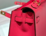 KELLY 28CM IN ROSE TYRIEN SWIFT CALFSKIN GOLD HARDWARE - Image 12