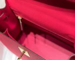 KELLY 28CM IN ROSE TYRIEN SWIFT CALFSKIN GOLD HARDWARE - Image 16