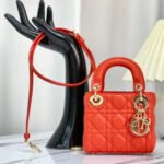 MICRO LADY 12 BAG IN SCARLET RED LAMBSKIN - Image 9