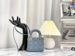 MICRO LADY 12 BAG IN BLUE SAPPHIRE LAMBSKIN - Image 4