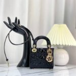 MICRO LADY 12 BAG IN GLOSSY BLACK LAMBSKIN - Image 10