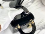 MICRO LADY 12 BAG IN GLOSSY BLACK LAMBSKIN - Image 9