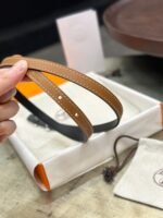 HM FOCUS BUCKLE & REVERSIBLE BLACK AND TAWNY BROWN LEATHER STRAP 13MM COPPER HARDWARE - Image 13