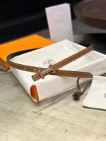 HM FOCUS BUCKLE & REVERSIBLE BLACK AND TAWNY BROWN LEATHER STRAP 13MM COPPER HARDWARE - Image 5