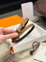 HM FOCUS BUCKLE & REVERSIBLE BLACK AND TAWNY BROWN LEATHER STRAP 13MM COPPER HARDWARE - Image 2