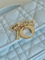 LADY 21 CHAIN BAG IN LIGHT BLUE LAMBSKIN - Image 18