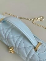 LADY 21 CHAIN BAG IN LIGHT BLUE LAMBSKIN - Image 5
