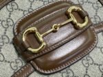 GG 18 HORSEBIT 1955 MINI BAG BEIGE CANVAS AND EBONY CALFSKIN - Image 4