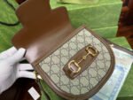 GG 18 HORSEBIT 1955 MINI BAG BEIGE CANVAS AND EBONY CALFSKIN - Image 11