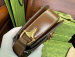 GG 18 HORSEBIT 1955 MINI BAG BEIGE CANVAS AND EBONY CALFSKIN - Image 15