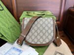GG 18 HORSEBIT 1955 MINI BAG BEIGE CANVAS AND EBONY CALFSKIN - Image 3