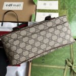 OPHIDIA MEDIUM MESSENGER BAG 27 IN BEIGE AND EBONY GG CALFSKIN GREEN RED WEB STRIPE CANVAS - Image 14
