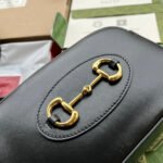 HORSEBIT 1955 SMALL CAMERA BAG 20 IN BLACK CALFSKIN - Image 7