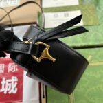 HORSEBIT 1955 SMALL CAMERA BAG 20 IN BLACK CALFSKIN - Image 8