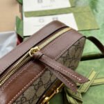 HORSEBIT 1955 SMALL CAMERA BAG 20 IN BEIGE AND EBONY GG BROWN CALFSKIN - Image 7