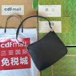 SLIM HORSEBIT SMALL SHOULDER BAG 23 IN BLACK CALFSKIN PALLADIUM HARDWARE - Image 3