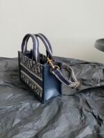 MINI BOOK TOTE 21 BLUE OBLIQUE EMBROIDERY - Image 9