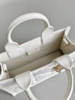 MINI BOOK TOTE 21 WHITE MACCROCANNAGE CALFSKIN - Image 3