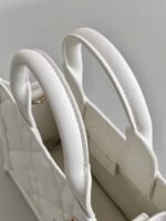 MINI BOOK TOTE 21 WHITE MACCROCANNAGE CALFSKIN - Image 7