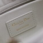 LADY D-JOY BAG 26 IN WHITE GRAPHIC CANNAGE CALFSKIN PALE GOLD-FINISH METAL CHARMS - Image 14