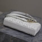 LADY D-JOY BAG 26 IN WHITE GRAPHIC CANNAGE CALFSKIN PALE GOLD-FINISH METAL CHARMS - Image 18